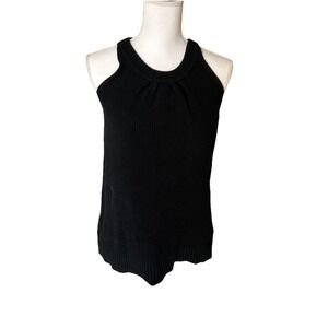 Women's Caslon Sleeveless Sweater Size XS 100% Cotton Excellent Condition Black‎